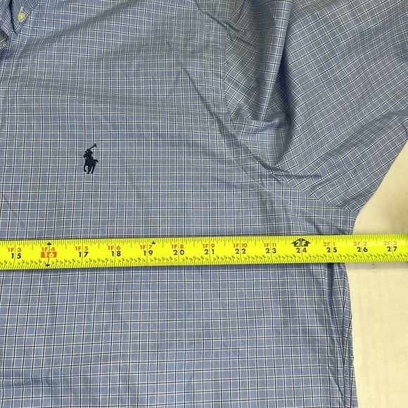 Ralph Lauren Men’s XLarge Custom Fit Blue White Long Sleeve Button Down NWOT - Picture 5 of 9